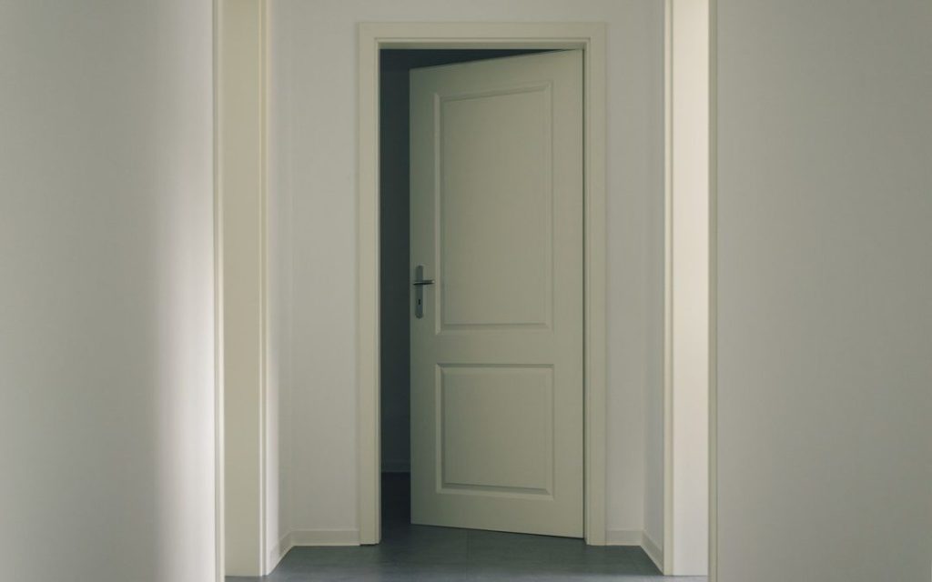 white-green-interior-door
