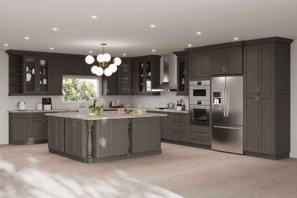 Cozy Dark Brown Kitchen Cabinets