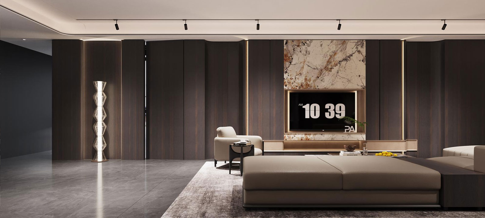 Wall panels and hidden door