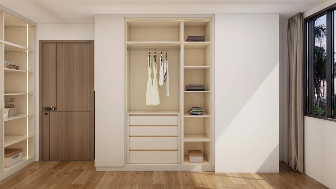 Sleek and Organized Hinged Wardrobe for Modern Living