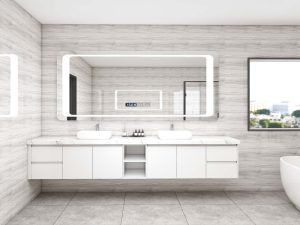 Sleek Modern Bathroom Vanities with Illuminated Mirrors
