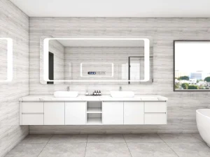 Sleek Modern Bathroom Vanities with Illuminated Mirrors