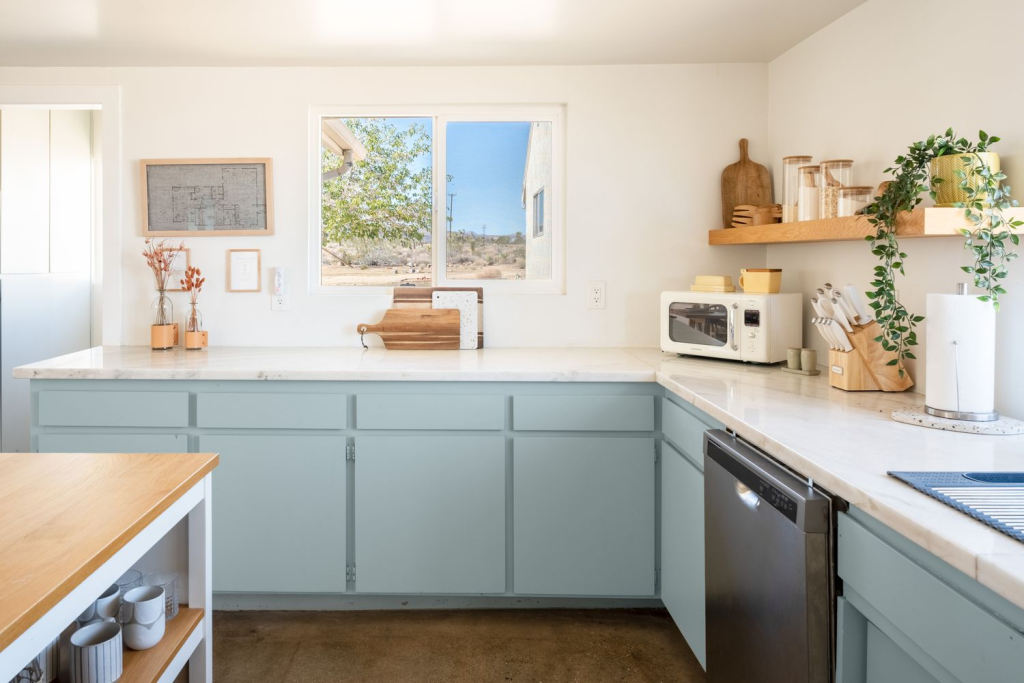 Ice Blue Kitchen Cabinets