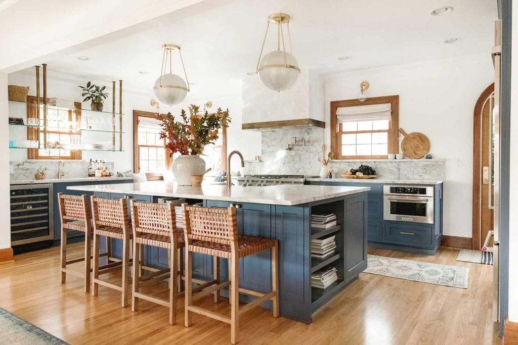 Midtone Blue Lower Cabinets