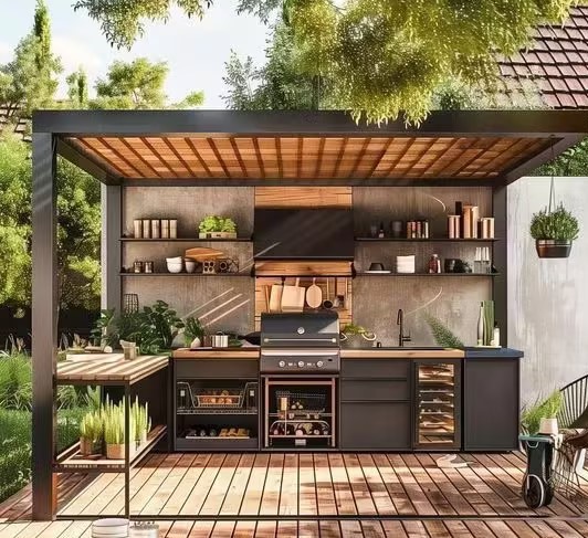 Natural-Charm-Meets-Modern-Design-in-This-Outdoor-Kitchen