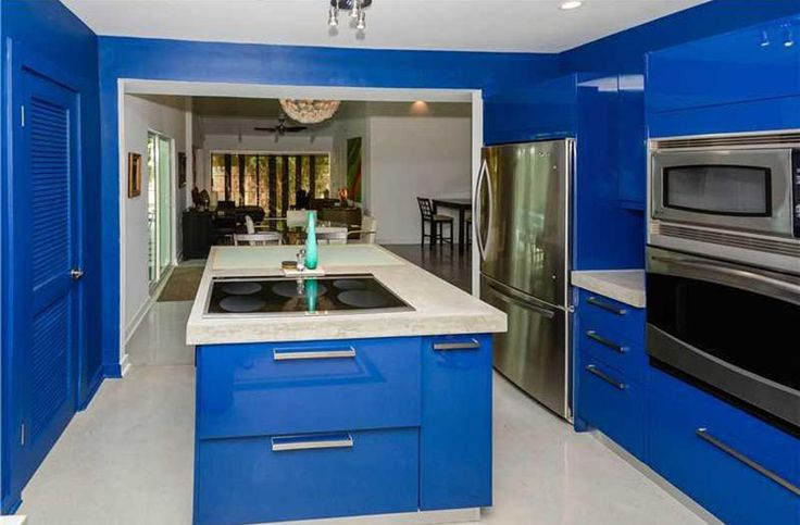 Saturated Blue Kitchen