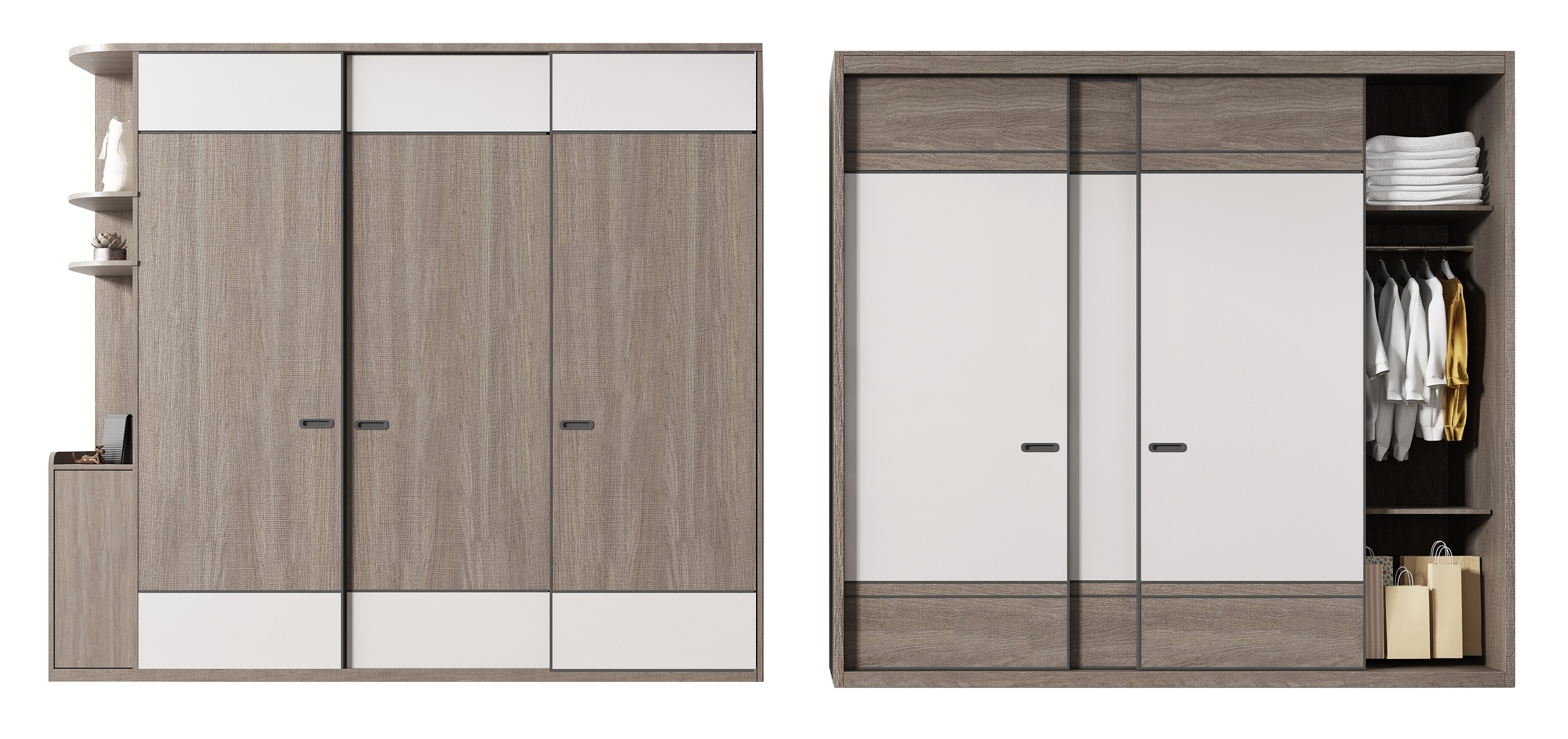 Modern Sliding Wardrobe with Efficient Storage Solutions
