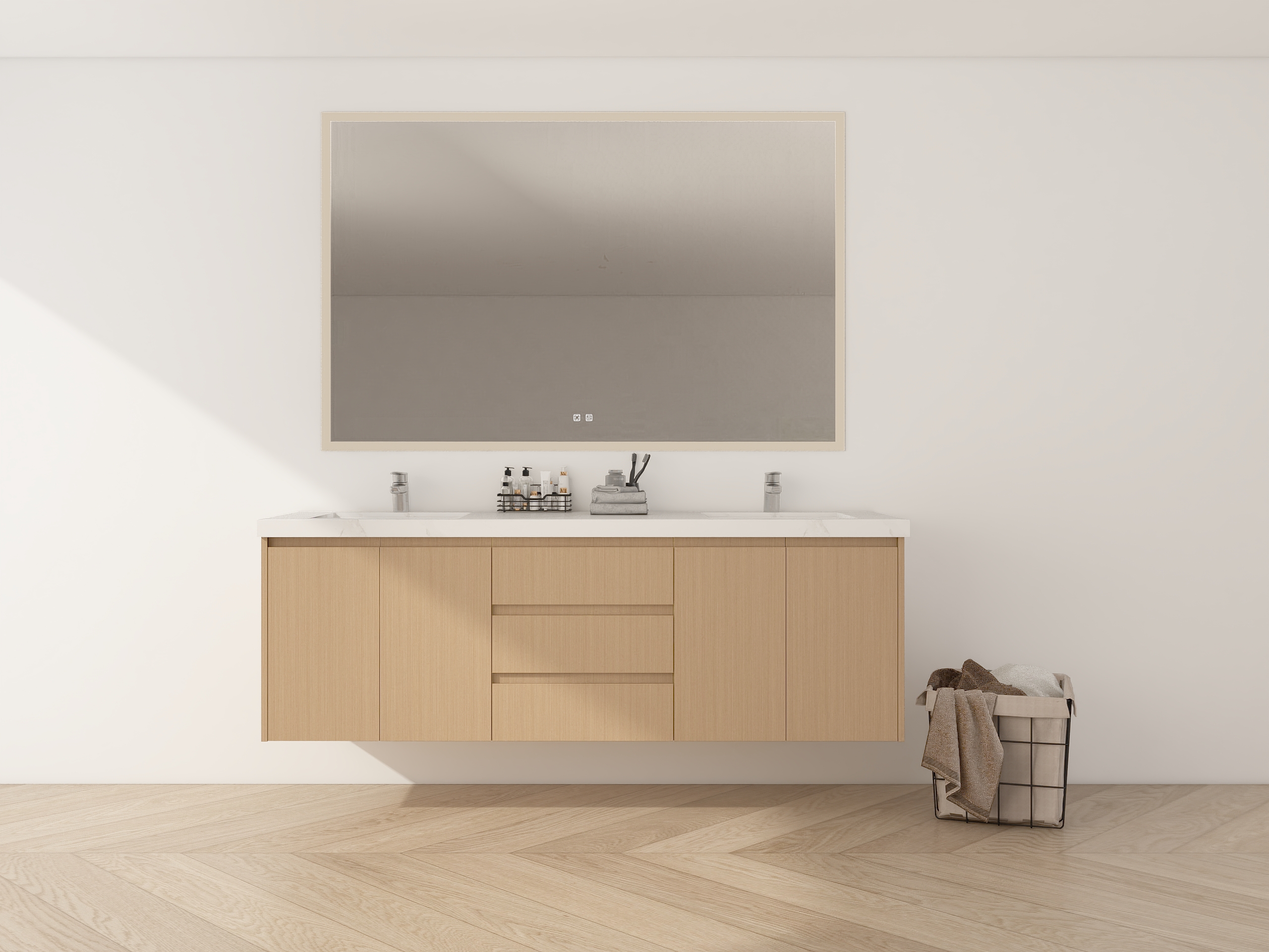 Minimalist Floating Vanity with Laminate Finish