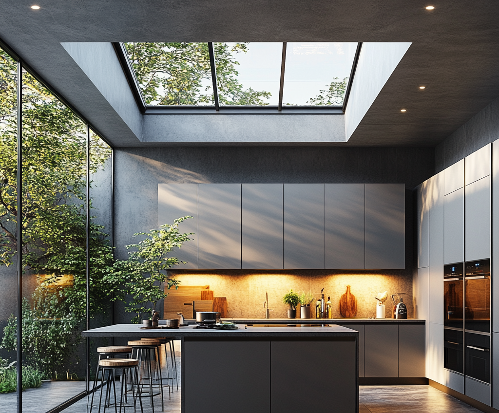 aluminum kitchen skylight window