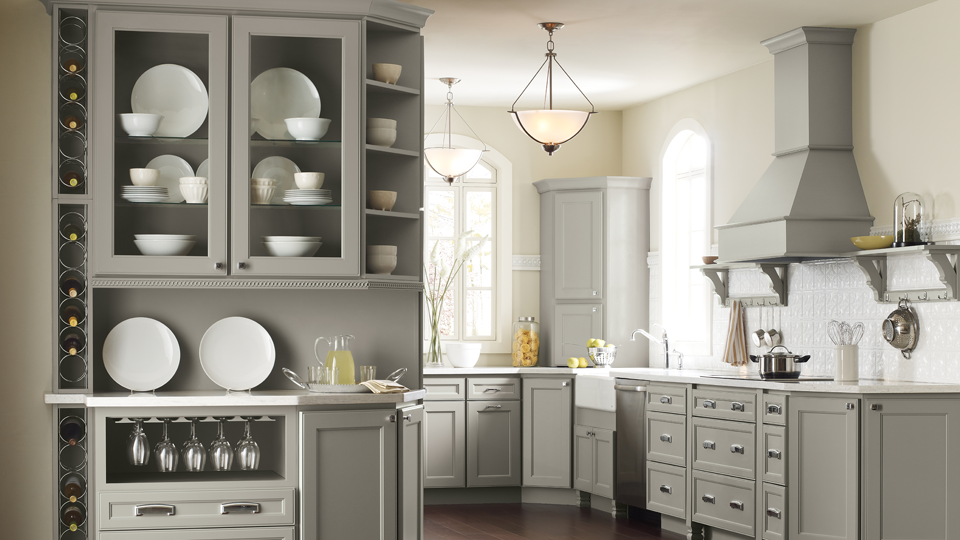 Open Shelving & Glass Doors