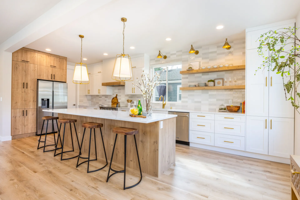 Rustic White Oak Cabinets