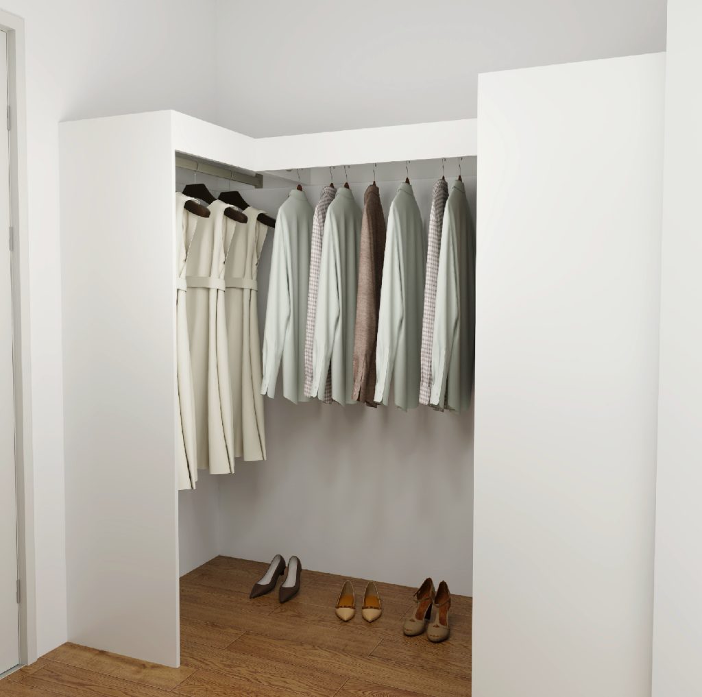 Compact Corner Wardrobe Solution