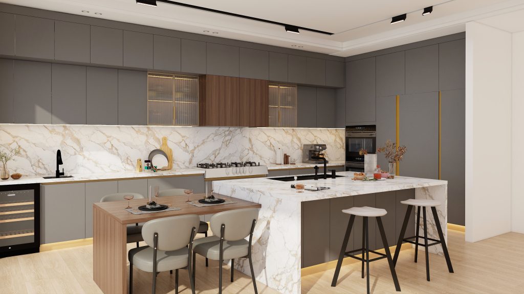 Modern Kitchen with Spacious Island