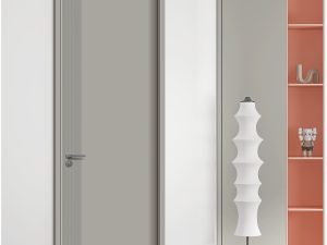 Modern Minimalist Gray Interior Door