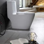 Stylish one-piece toilet design with sleek lines from a top sanitary ware manufacturer