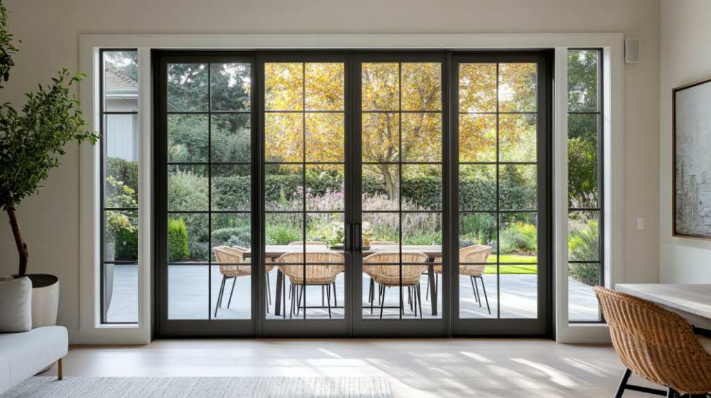 aluminium-framed double french door design
