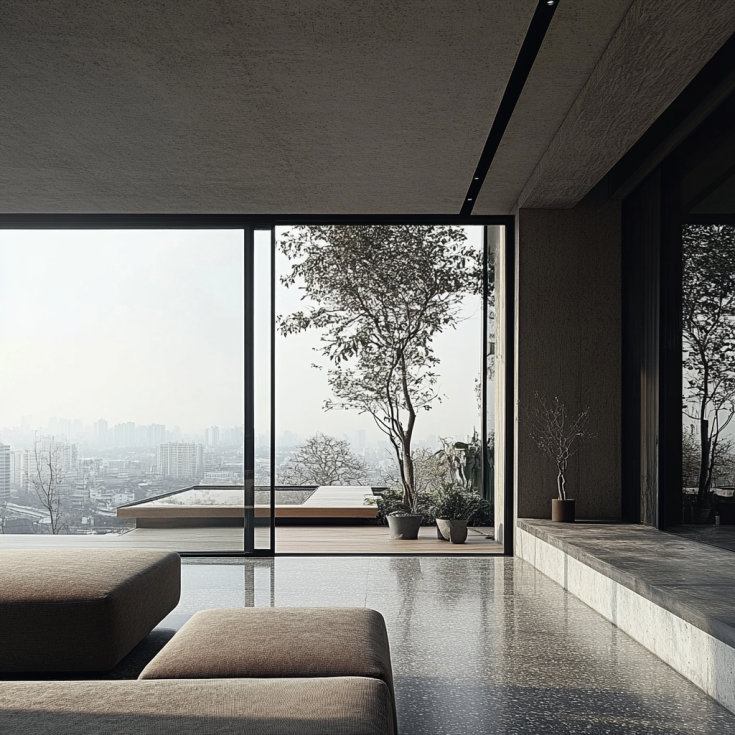aluminum sliding door with large glass design