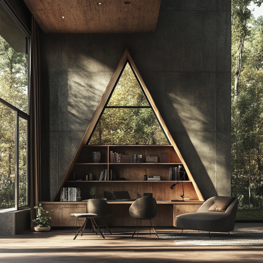 aluminum triangle window with clear glass design