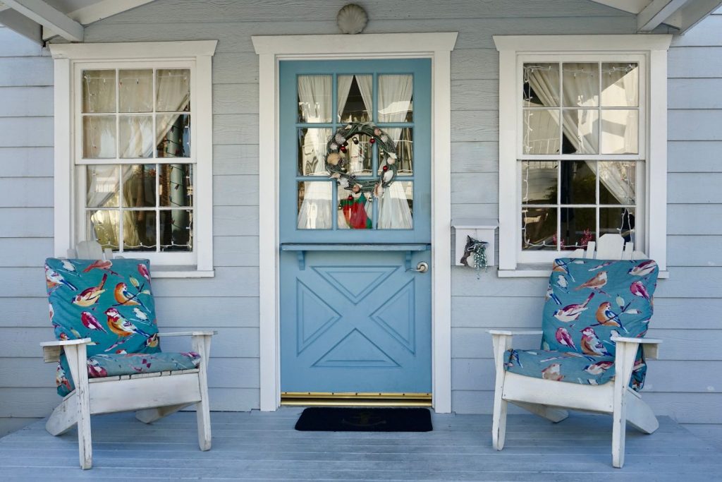 blue dutch door design