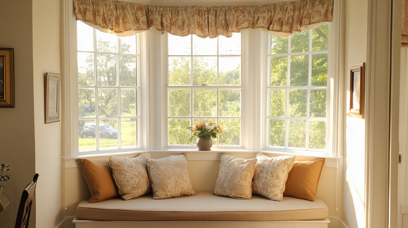 design ideas for bay windows in the living room