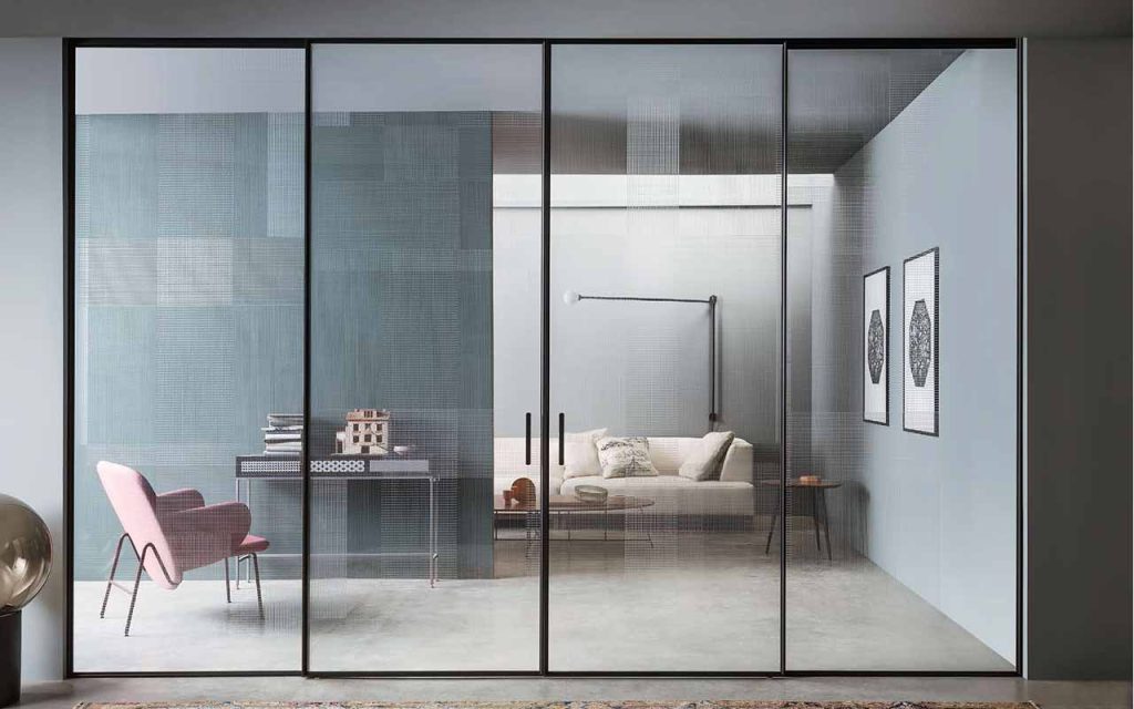 eletric smart glass sliding door