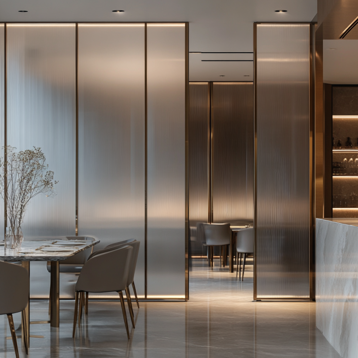 frosted glass divider deisgns