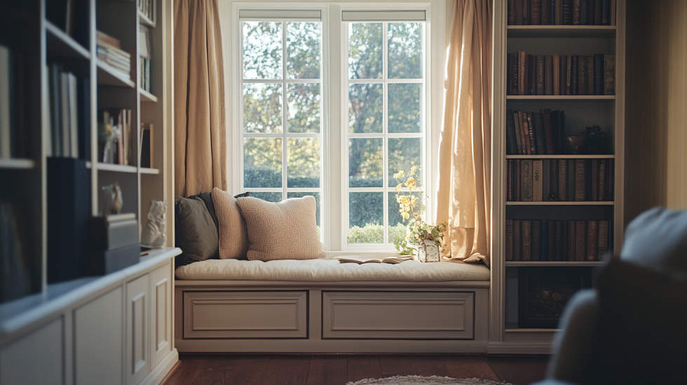 window seat in the study