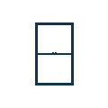 Custom aluminum double hung window opening and closing.