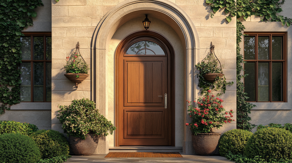arched front door design