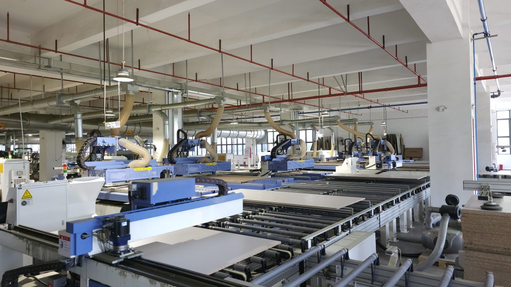 Automated CNC furniture production line in China intelligent factory with German machinery
