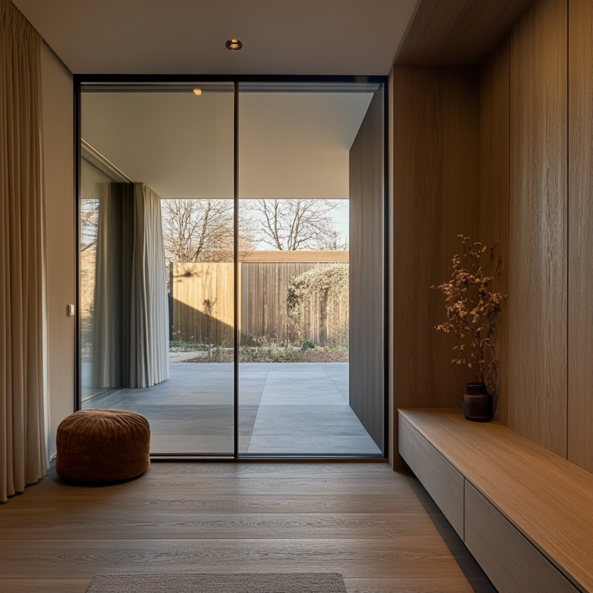 modern slim framed front door