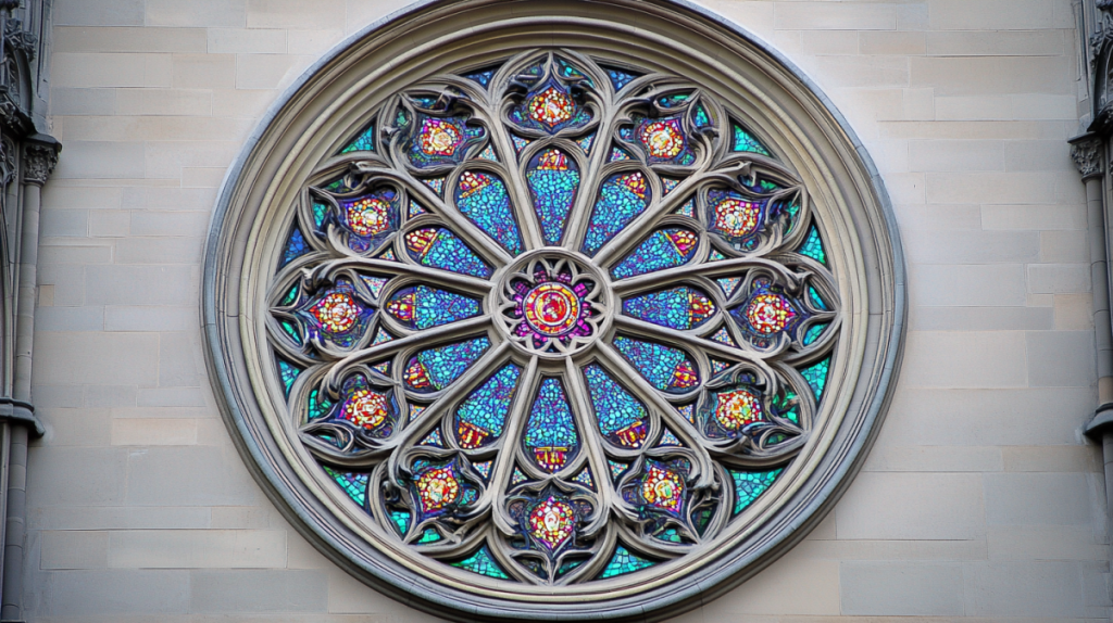 rose-window-decorate-art-building