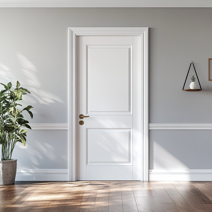 two panel door interior