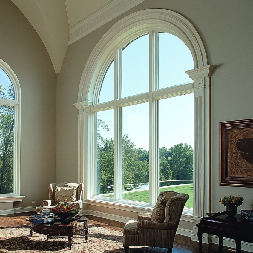 white-aluminum-arched-window