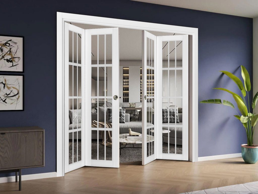 white-aluminum-french-bi-folding-door
