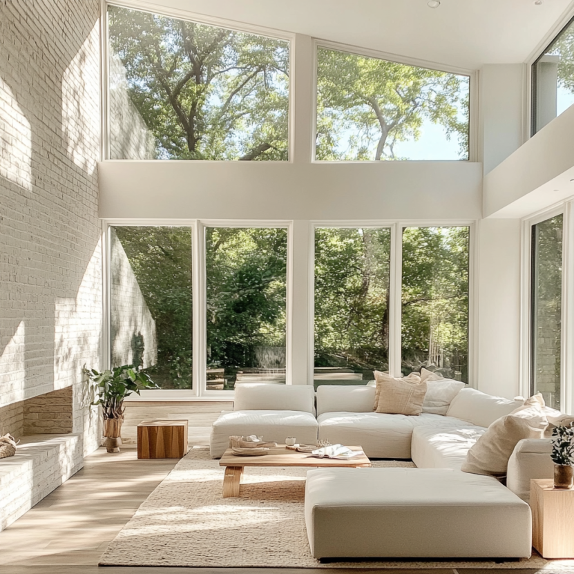 White Window in Mid-Century Modern Home