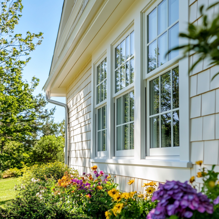 White Windows in Cottage
