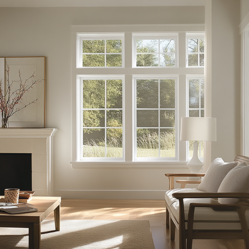 White Windows in Modern Home