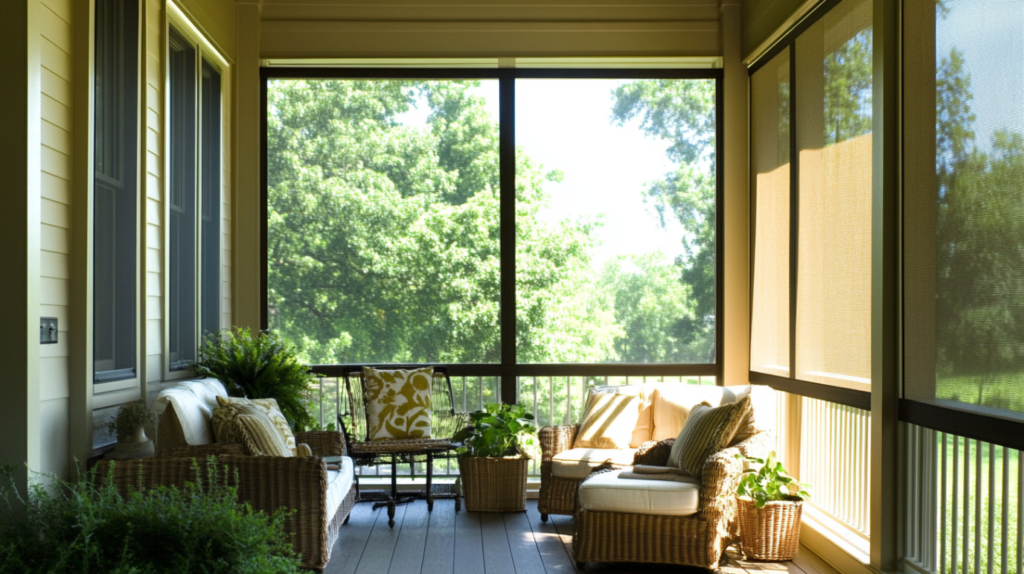 aluminum porch windows with screens