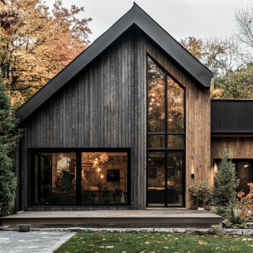 special shape black windows
