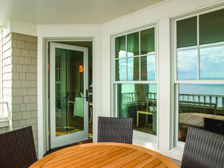 white single patio door