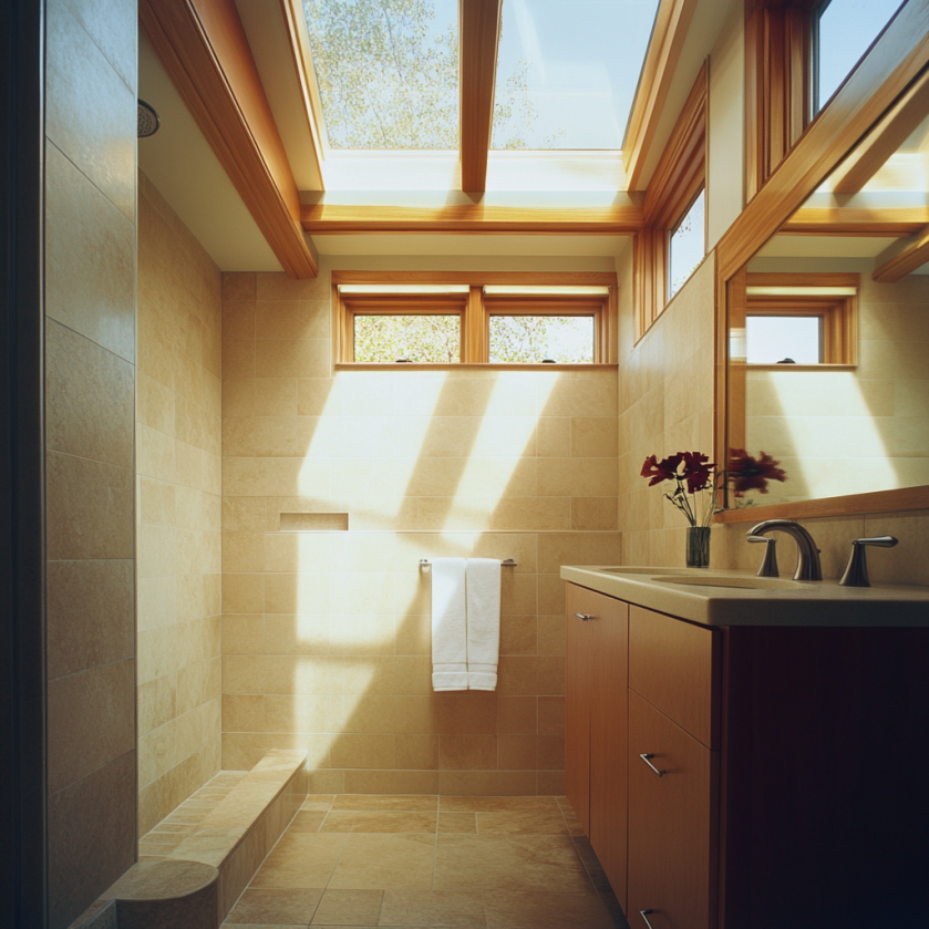 Clerestory Windows in bathroom