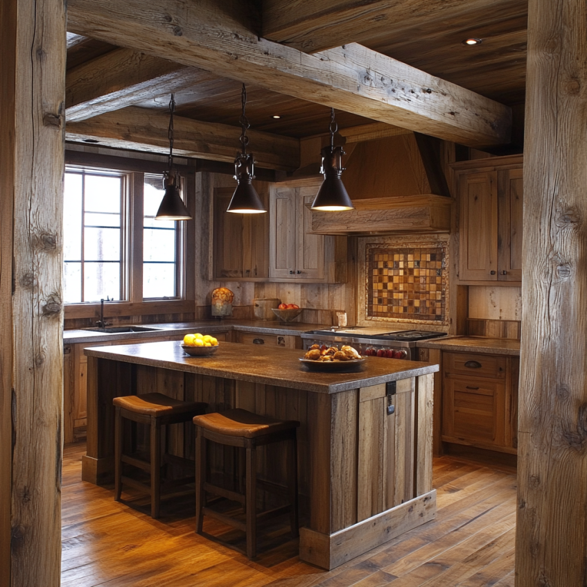 Dark wood barn style sliding door with industrial hardware in a contemporary home with modern furniture.
