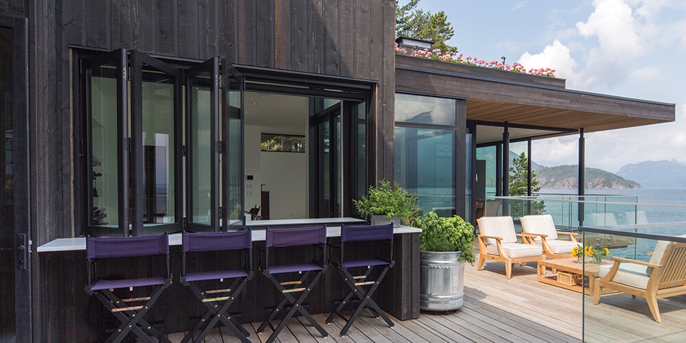 black-aluminum-pass-through-windows