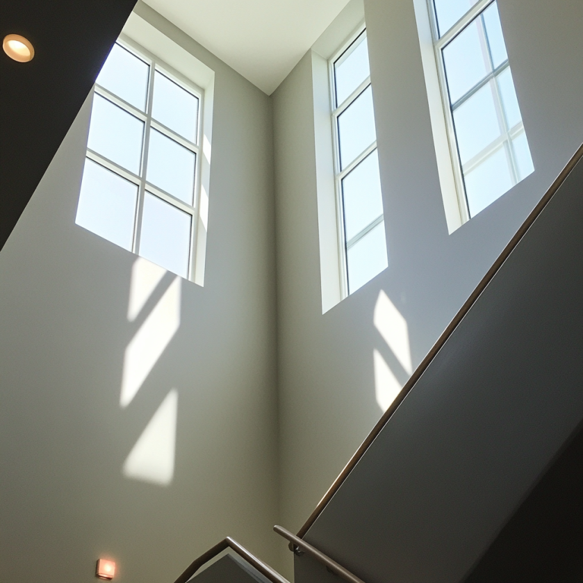 clerestory-window in the stairwells