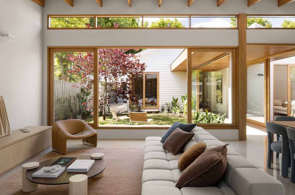 modern living room with clerestory windows designs