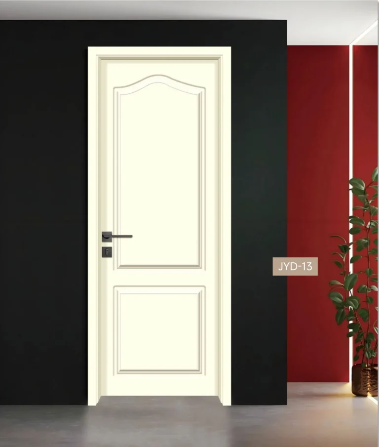 Beige Lacquer Engraved Line Door for Modern House