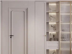 Cream Color Lacquer Ecological Door for Modern Style House