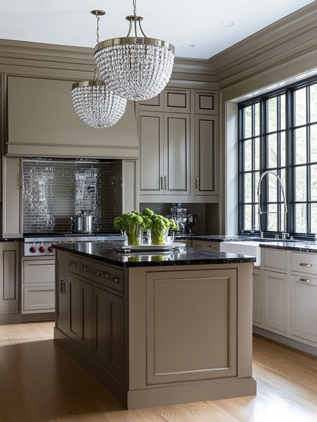 10 Elegant Taupe Kitchen Cabinet Ideas