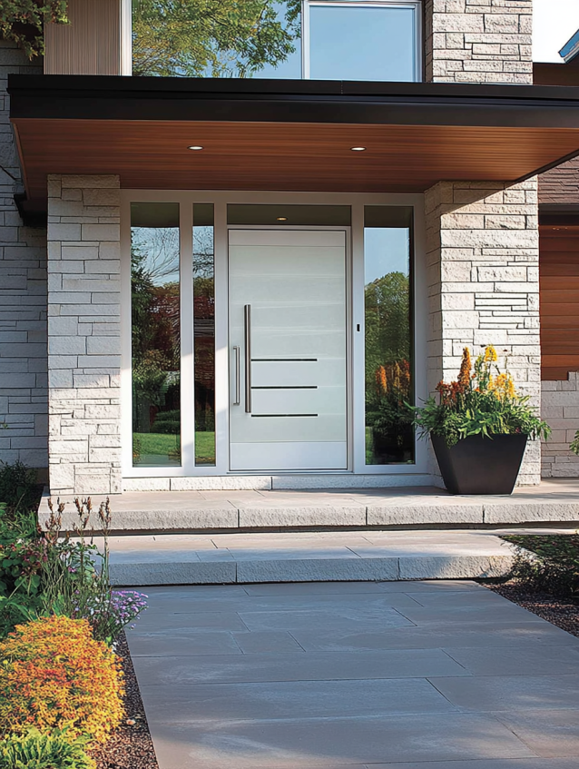 Aluminum Exterior Door Design For Single Story Luxury Homes With Big Spaces
